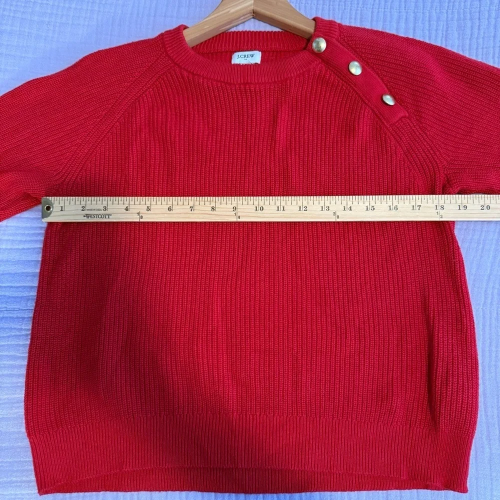 J. Crew button raglan crewneck sweater, Size L